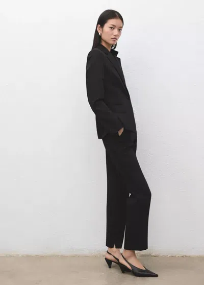 Mango Pantalon Droit Costume In Black