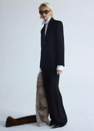 Mango Pantalon Droit Costume In Noir