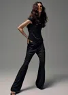Mango Pantalon Droit Dévoré In Gris Anthracite