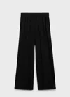 Mango Fine-knit Straight-fit Trousers Black