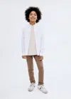 Mango Kids' Straight Pants In White