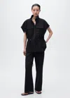 Mango Pantalon Droit Taille Élastique Noir - Femme - Xl -  In Black