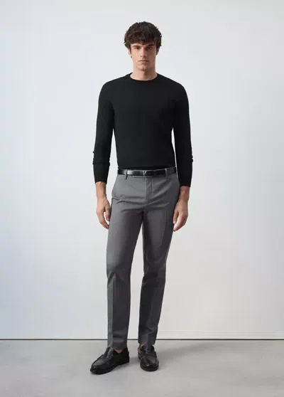 Mango Pantalon Dublino Chino Slim-fit In Gris Foncé