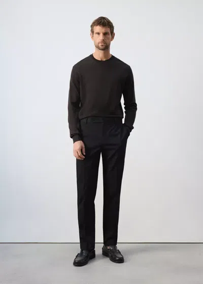 Mango Pantalon Dublino Chino Slim-fit In Noir