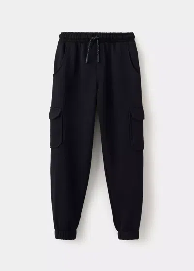 Mango Kids' Pantalon Jogger Cargo In Black