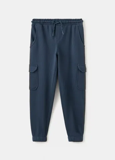 Mango Kids' Pantalon Jogger Cargo In Blue