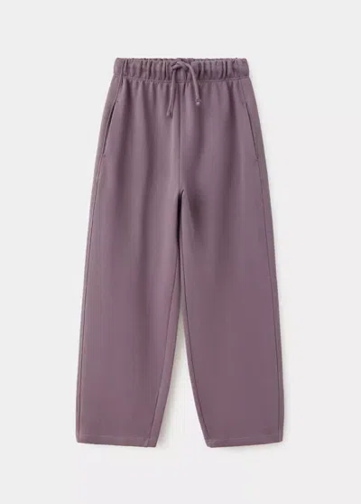 Mango Kids' Pantalon Jogger Coton In Purple