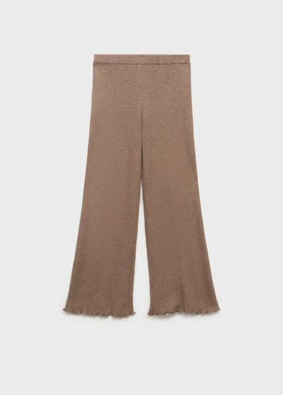 Mango Pantalon Maille Côtelée Marron - Enfants - 9-10 Ans -  Kids In Brown