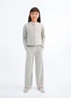 Mango Cotton-knit Trousers In Gray