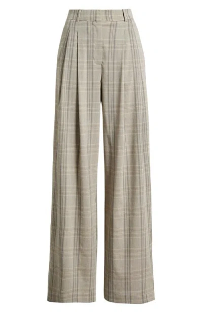 Mango Pantalon Martin High Waist Wide Leg Pants In Gray