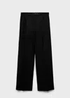 Mango Linen Suit Trousers Black In Black
