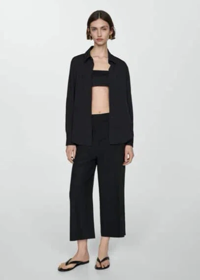 Mango Pantalon In Noir