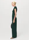 Mango Dart Palazzo Pants In Green