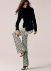 Mango Pantalon Satiné Jacquard In Multi