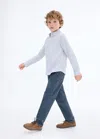 Mango Kids' Elastic Waist Trousers Navy In Blue