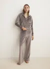 Mango Pantalon Velours Au Toucher Doux Marron Moyen - Femme - S -  In Brown