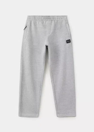 Mango Kids' Pantalon Warmzip In Gris Chiné Moyen