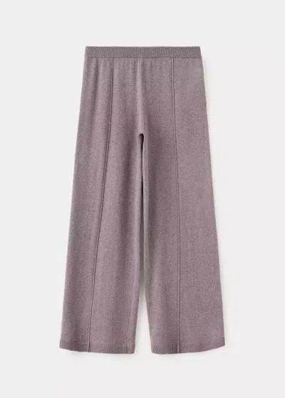 Mango Kids' Pantalon Wide Leg Coton In Mûre
