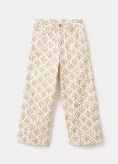 Mango Kids' Pantalon Wideleg Imprimé Fleuri