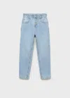 Mango Kids' Paperbag Jeans Medium Blue