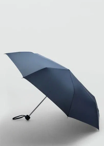 Mango Parapluie Pliant Uni Bleu Marine - Femme - Taille Unique -