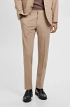 Mango Paris Slim Fit Suit Pants In Brown
