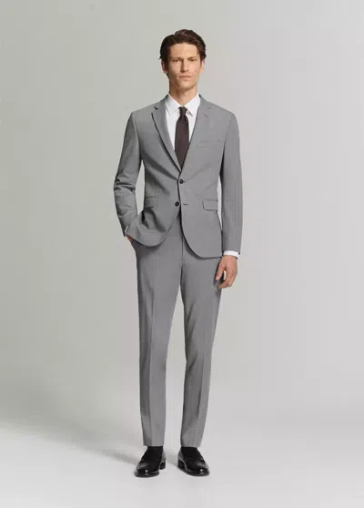 Mango Paris Slim-fit Suit Pants In Grey