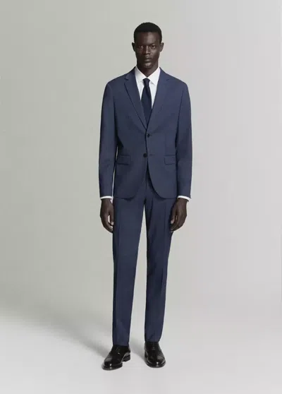 Mango Paris Slim-fit Suit Vest In Ink Blue
