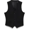 Mango Paris Superslim Fit Stretch Suit Vest In Black