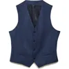 Mango Paris Superslim Fit Stretch Suit Vest In Blue