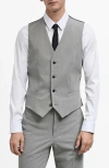 Mango Paris Superslim Fit Stretch Suit Vest In Gray