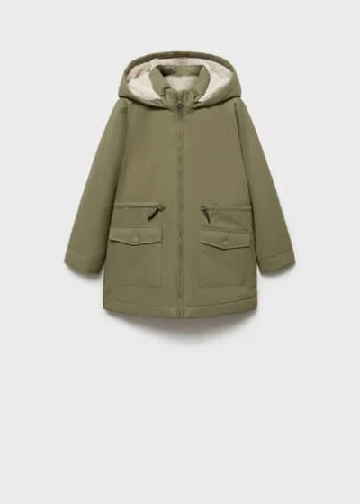 Mango Kids' Parka Khaki