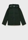 Mango Parka Dark Green In Dark Green