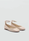 MANGO PATENT LEATHER-EFFECT BALLET FLATS