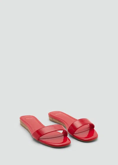 Mango Sandales Rouge - Femme - 39 -