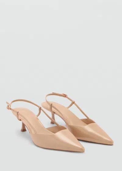 Mango Patent Leather-effect Heeled Shoes Nude