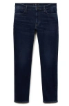 Mango Patrick Slim Fit Ultra Soft Touch Jeans In Dark Blue