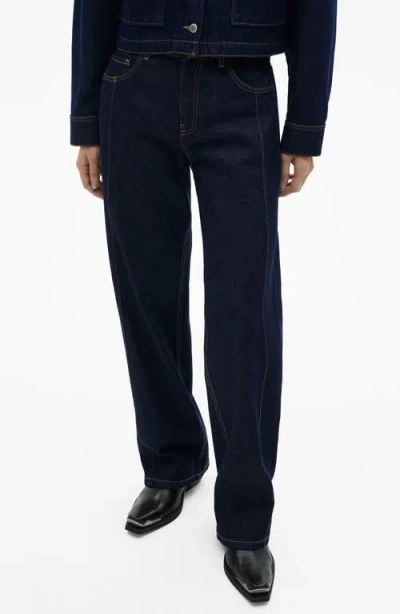 Mango Pauli Straight Leg Jeans In Open Blue