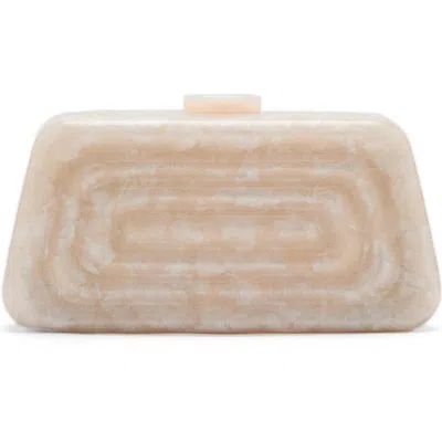 Mango Pearlescent Ridged Clutch
