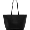 Mango Pebble Faux Leather Shopper Bag In Black