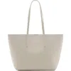 Mango Pebble Faux Leather Shopper Bag In Ecru
