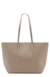 Mango Pebbled Effect Shopper Bag Medium Brown In Medium Brown