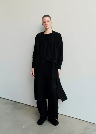 Mango Peignoir Long En Maille In Noir