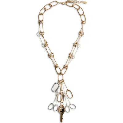 Mango Pendant Chain Necklace In Orange