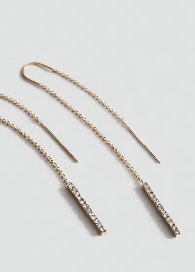 Mango Boucles D'oreilles Pendantes Cristaux Or - Femme - Taille Unique -  In Gold