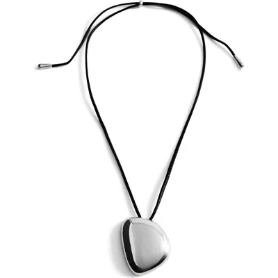 Mango Pendant Slider Necklace In Silver