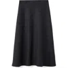 Mango Penny A-line Wool Blend Midi Skirt In Gray