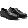 Mango Leather Loafer In Black