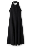Mango Pepli Halter Maxi Dress In Black