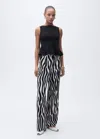 Mango Peplum Top With Seam Detail Black